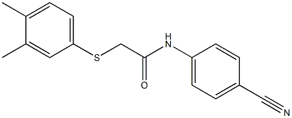 N-(4-cyanophenyl)-2-[(3,4-dimethylphenyl)sulfanyl]acetamide Struktur