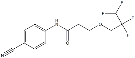 N-(4-cyanophenyl)-3-(2,2,3,3-tetrafluoropropoxy)propanamide Struktur