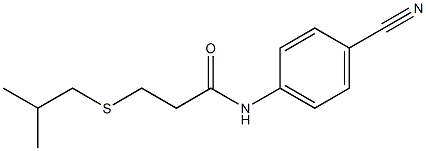 N-(4-cyanophenyl)-3-[(2-methylpropyl)sulfanyl]propanamide Struktur