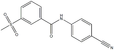 N-(4-cyanophenyl)-3-methanesulfonylbenzamide Struktur