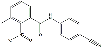 N-(4-cyanophenyl)-3-methyl-2-nitrobenzamide Struktur