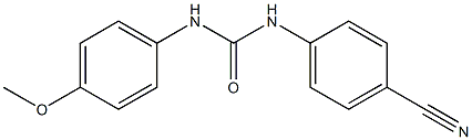 N-(4-cyanophenyl)-N'-(4-methoxyphenyl)urea Struktur