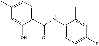 N-(4-fluoro-2-methylphenyl)-2-hydroxy-4-methylbenzamide Struktur