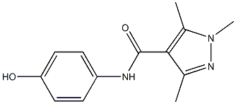 N-(4-hydroxyphenyl)-1,3,5-trimethyl-1H-pyrazole-4-carboxamide Struktur