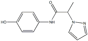 N-(4-hydroxyphenyl)-2-(1H-pyrazol-1-yl)propanamide Struktur