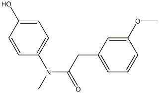 N-(4-hydroxyphenyl)-2-(3-methoxyphenyl)-N-methylacetamide Struktur