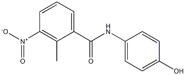 N-(4-hydroxyphenyl)-2-methyl-3-nitrobenzamide Struktur