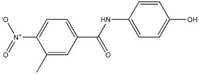 N-(4-hydroxyphenyl)-3-methyl-4-nitrobenzamide Struktur