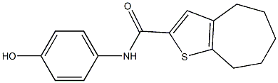 N-(4-hydroxyphenyl)-4H,5H,6H,7H,8H-cyclohepta[b]thiophene-2-carboxamide Struktur