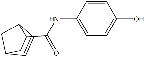 N-(4-hydroxyphenyl)bicyclo[2.2.1]hept-5-ene-2-carboxamide Struktur