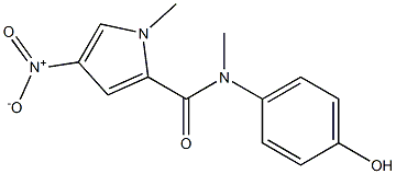 N-(4-hydroxyphenyl)-N,1-dimethyl-4-nitro-1H-pyrrole-2-carboxamide Struktur