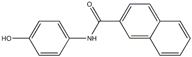 N-(4-hydroxyphenyl)naphthalene-2-carboxamide Struktur