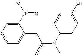 N-(4-hydroxyphenyl)-N-methyl-2-(2-nitrophenyl)acetamide Struktur