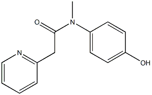 N-(4-hydroxyphenyl)-N-methyl-2-(pyridin-2-yl)acetamide Struktur