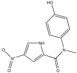 N-(4-hydroxyphenyl)-N-methyl-4-nitro-1H-pyrrole-2-carboxamide Struktur