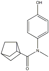 N-(4-hydroxyphenyl)-N-methylbicyclo[2.2.1]heptane-2-carboxamide Struktur