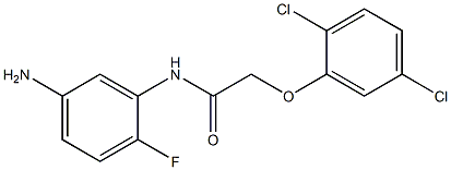 N-(5-amino-2-fluorophenyl)-2-(2,5-dichlorophenoxy)acetamide Struktur