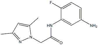 N-(5-amino-2-fluorophenyl)-2-(3,5-dimethyl-1H-pyrazol-1-yl)acetamide Struktur