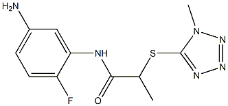 N-(5-amino-2-fluorophenyl)-2-[(1-methyl-1H-1,2,3,4-tetrazol-5-yl)sulfanyl]propanamide Struktur