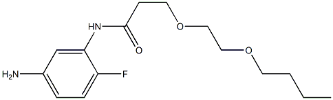 N-(5-amino-2-fluorophenyl)-3-(2-butoxyethoxy)propanamide Struktur