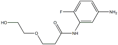 N-(5-amino-2-fluorophenyl)-3-(2-hydroxyethoxy)propanamide Struktur