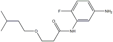 N-(5-amino-2-fluorophenyl)-3-(3-methylbutoxy)propanamide Struktur