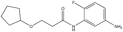 N-(5-amino-2-fluorophenyl)-3-(cyclopentyloxy)propanamide Struktur