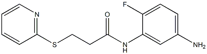 N-(5-amino-2-fluorophenyl)-3-(pyridin-2-ylsulfanyl)propanamide Struktur