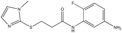 N-(5-amino-2-fluorophenyl)-3-[(1-methyl-1H-imidazol-2-yl)sulfanyl]propanamide Struktur