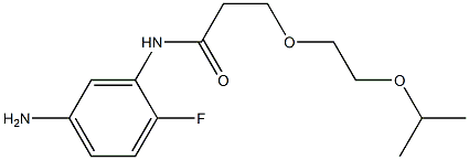 N-(5-amino-2-fluorophenyl)-3-[2-(propan-2-yloxy)ethoxy]propanamide Struktur