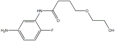 N-(5-amino-2-fluorophenyl)-4-(2-hydroxyethoxy)butanamide Struktur