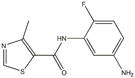 N-(5-amino-2-fluorophenyl)-4-methyl-1,3-thiazole-5-carboxamide Struktur