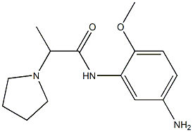 N-(5-amino-2-methoxyphenyl)-2-pyrrolidin-1-ylpropanamide Struktur