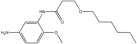 N-(5-amino-2-methoxyphenyl)-3-(hexyloxy)propanamide Struktur