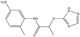 N-(5-amino-2-methylphenyl)-2-(1H-1,2,4-triazol-5-ylsulfanyl)propanamide Struktur