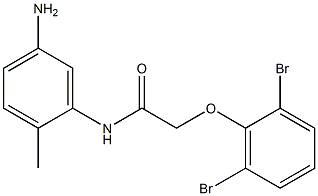 N-(5-amino-2-methylphenyl)-2-(2,6-dibromophenoxy)acetamide Struktur