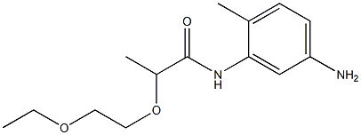 N-(5-amino-2-methylphenyl)-2-(2-ethoxyethoxy)propanamide Struktur