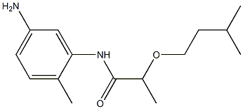 N-(5-amino-2-methylphenyl)-2-(3-methylbutoxy)propanamide Struktur