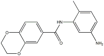 N-(5-amino-2-methylphenyl)-2,3-dihydro-1,4-benzodioxine-6-carboxamide Struktur