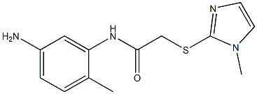 N-(5-amino-2-methylphenyl)-2-[(1-methyl-1H-imidazol-2-yl)sulfanyl]acetamide Struktur