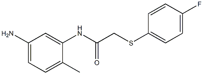 N-(5-amino-2-methylphenyl)-2-[(4-fluorophenyl)sulfanyl]acetamide Struktur