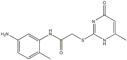 N-(5-amino-2-methylphenyl)-2-[(6-methyl-4-oxo-1,4-dihydropyrimidin-2-yl)sulfanyl]acetamide Struktur