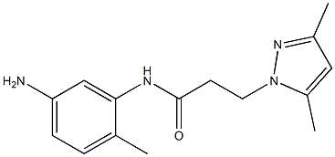 N-(5-amino-2-methylphenyl)-3-(3,5-dimethyl-1H-pyrazol-1-yl)propanamide Struktur