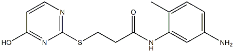 N-(5-amino-2-methylphenyl)-3-[(4-hydroxypyrimidin-2-yl)sulfanyl]propanamide Struktur