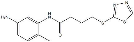 N-(5-amino-2-methylphenyl)-4-(1,3,4-thiadiazol-2-ylsulfanyl)butanamide Struktur