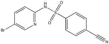 N-(5-bromopyridin-2-yl)-4-cyanobenzene-1-sulfonamide Struktur