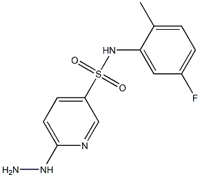 N-(5-fluoro-2-methylphenyl)-6-hydrazinylpyridine-3-sulfonamide Struktur