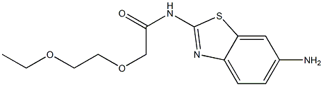 N-(6-amino-1,3-benzothiazol-2-yl)-2-(2-ethoxyethoxy)acetamide Struktur