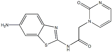 N-(6-amino-1,3-benzothiazol-2-yl)-2-(2-oxo-1,2-dihydropyrimidin-1-yl)acetamide Struktur