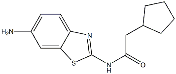 N-(6-amino-1,3-benzothiazol-2-yl)-2-cyclopentylacetamide Struktur